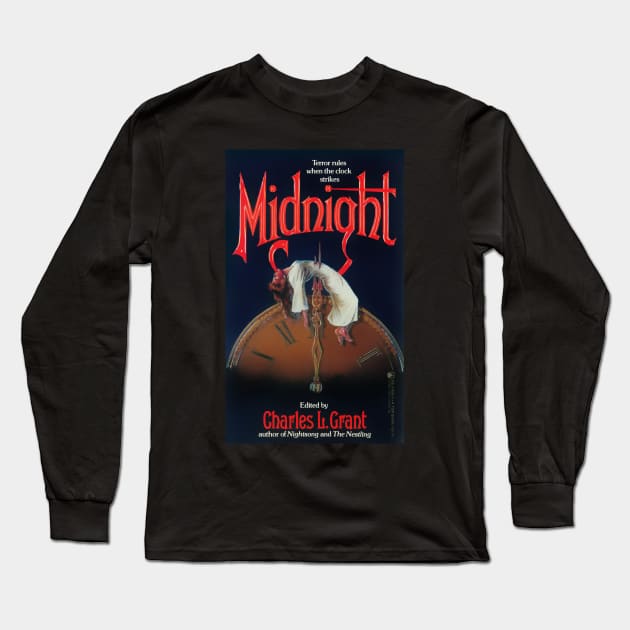Midnight 1980s book cover Long Sleeve T-Shirt by Psychosis Media